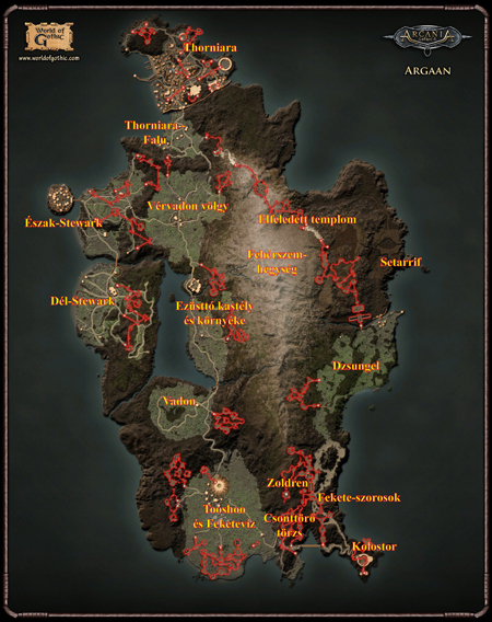Argaan térképe