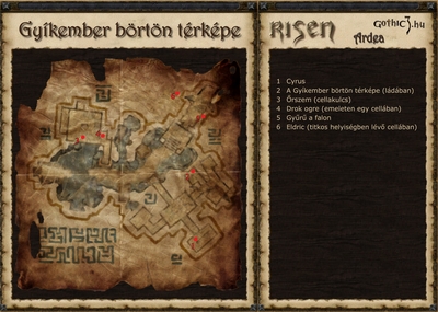 Gyíkember börtön térképe